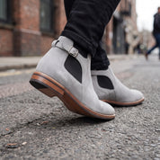 Men's Grey Suede Chelsea Boots — Wickham