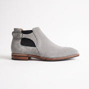Men's Grey Suede Chelsea Boots — Wickham