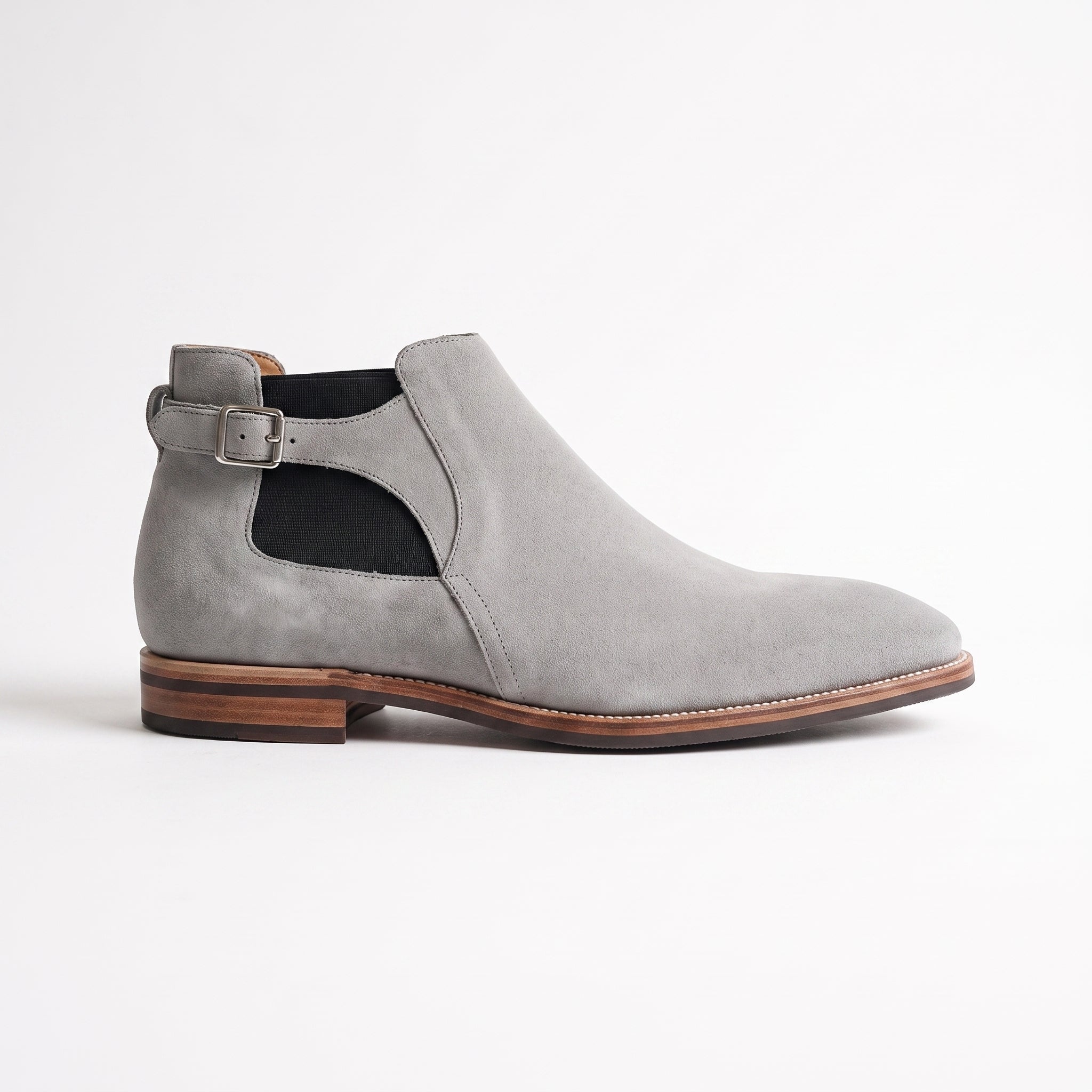 Men's Grey Suede Chelsea Boots — Wickham