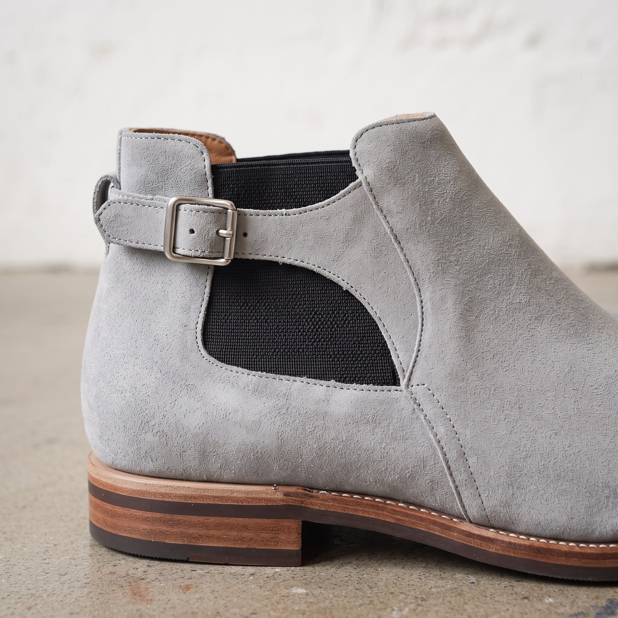 Men's Grey Suede Chelsea Boots — Wickham