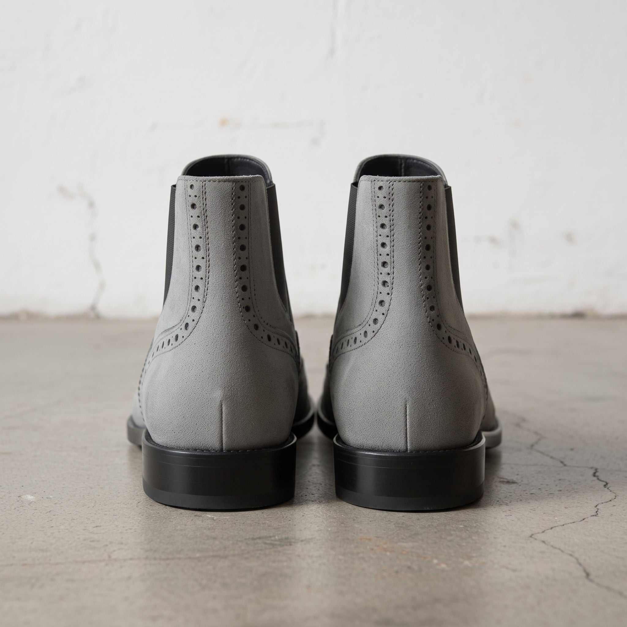 Men's Grey Suede Leather Chelsea Boots — Biddestone
