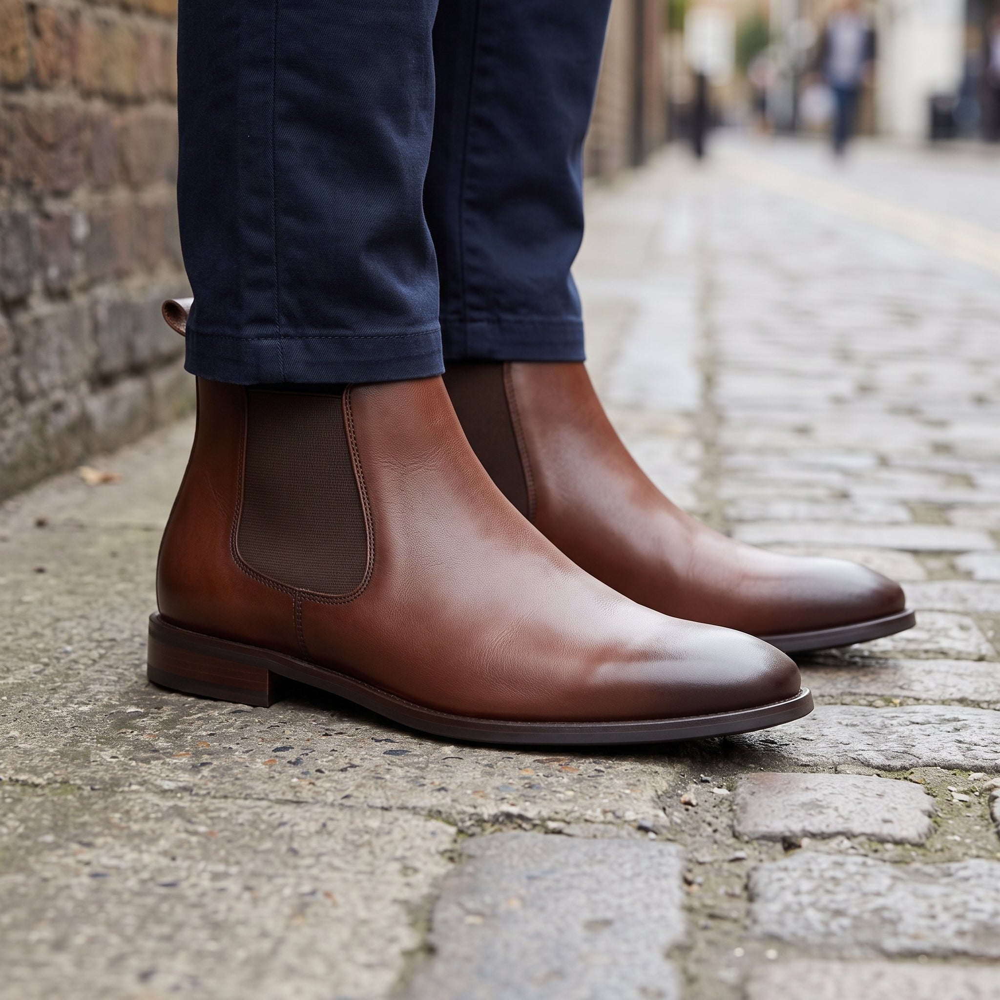 Men's Handmade Cow Leather Chelsea Boots — Dunning