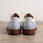 Men's Ivory and Blue Wingtip Leather Oxford Brogues — Acreton