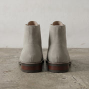 Men's Light Gray Cap-Toe Suede Ankle Lace-Up Boots — Oxley