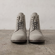 Men's Light Gray Cap-Toe Suede Ankle Lace-Up Boots — Oxley