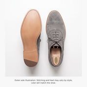 Men's Gray Cap-Toe Suede Oxfords — Gilwell
