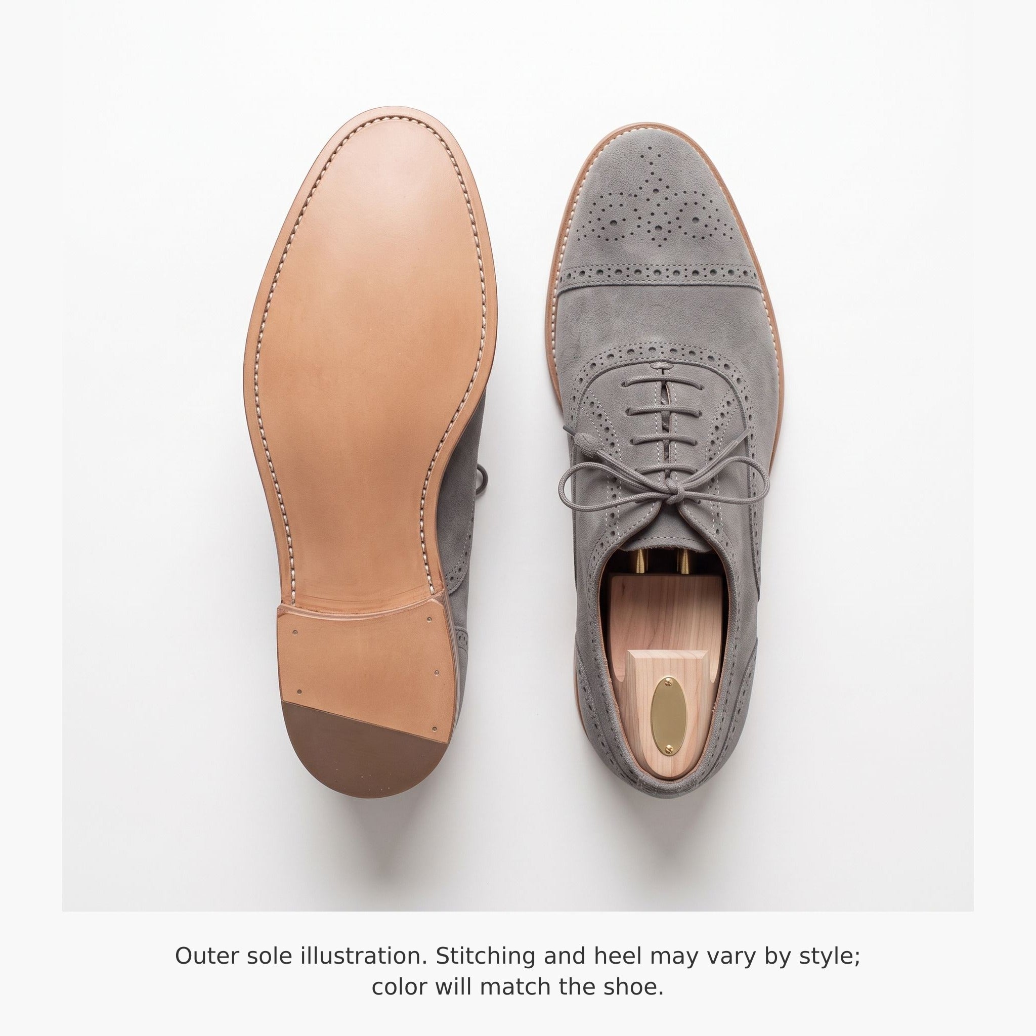 Men's Gray Cap-Toe Suede Oxfords — Gilwell