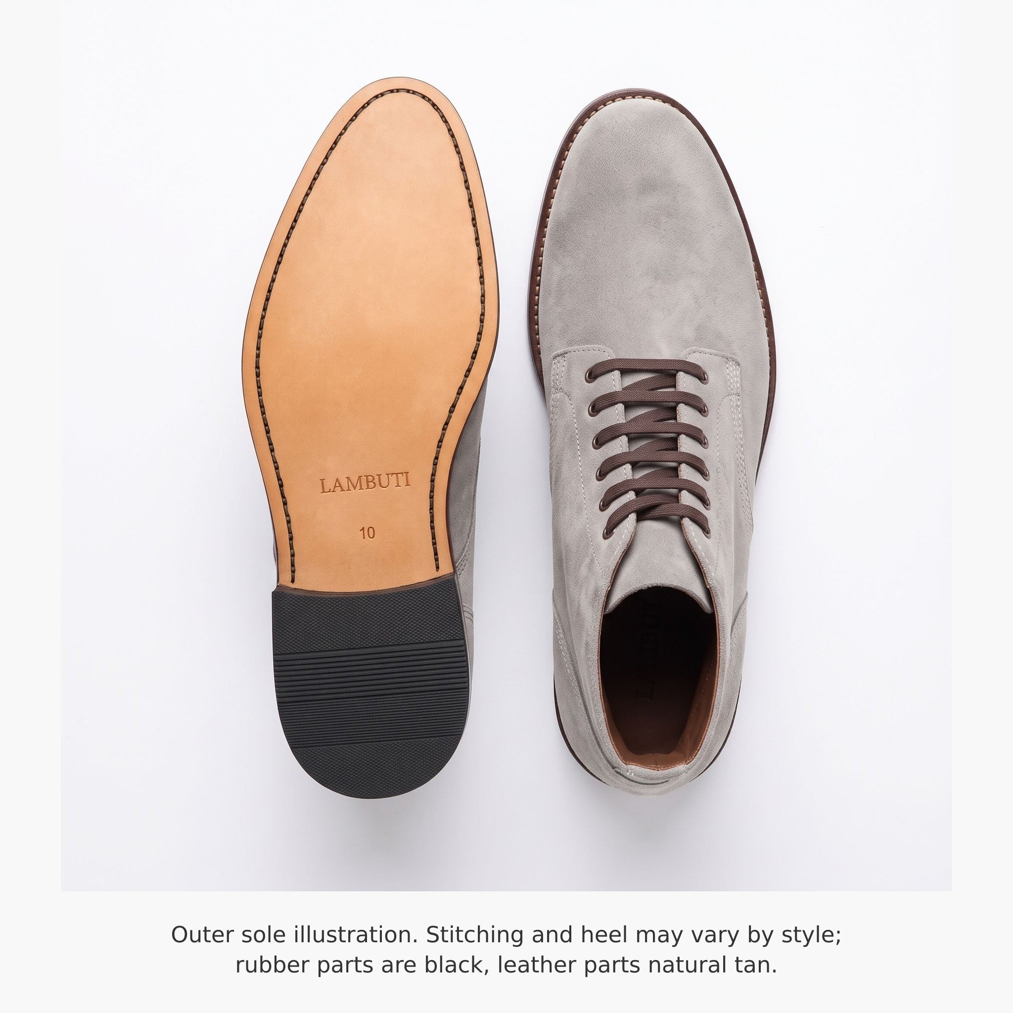 Men's Light Gray Plain-Toe Suede Ankle Boots — Wallingford