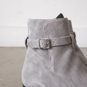 Men's Light Gray Plain-Toe Suede Jodhpur Boots — Hardwick