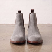 Men's Light Gray Suede Chelsea Boots — Addingham