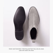Men's Light Gray Suede Chelsea Boots — Calder