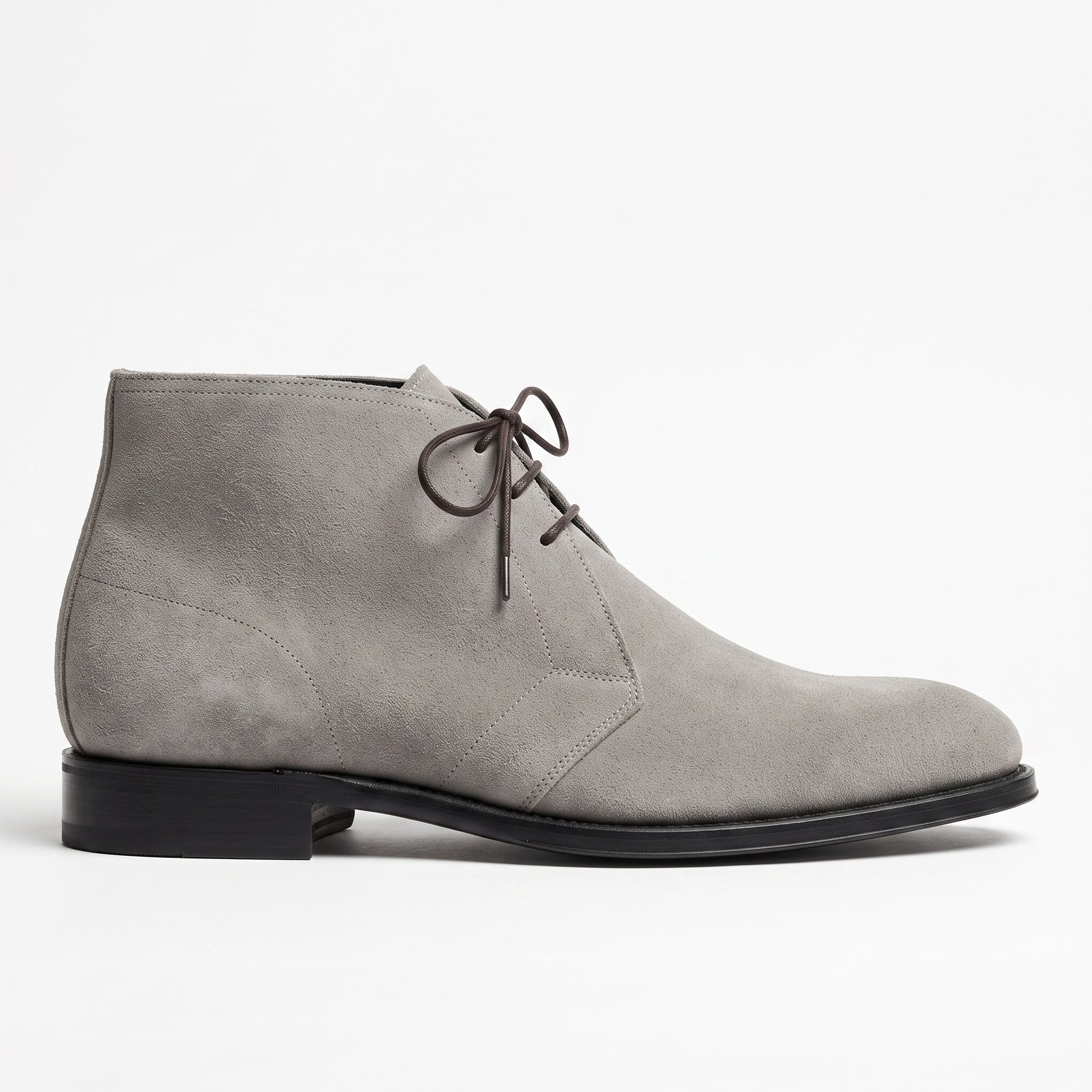 Men's Light Gray Suede Chukka Boots — Popham