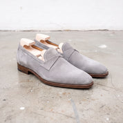 Men's Light Gray Suede Loafers — Hamley — Hamley