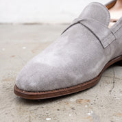 Men's Light Gray Suede Loafers — Hamley — Hamley