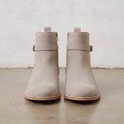 Men's Light Gray Plain-Toe Suede Jodhpur Ankle Boots — Kersley