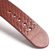 Men's Reddish Brown Leather Belt Strap — Adgrove