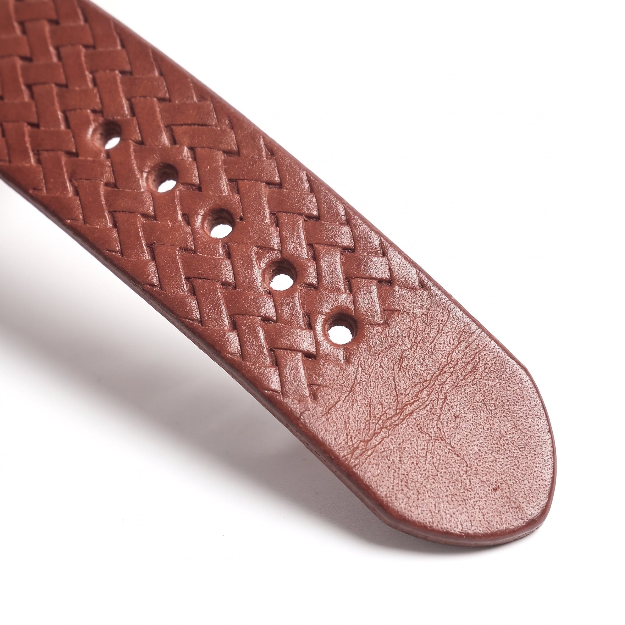 Men's Reddish Brown Leather Belt Strap — Adgrove