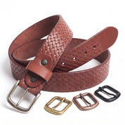 Men's Reddish Brown Leather Belt Strap — Adgrove