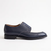 Men's Navy and White Two-Tone Leather Derby Shoes — Fosbrooke — Fosbrooke