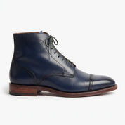 Men's Navy Blue Cap-Toe Leather Oxfords — Dwight