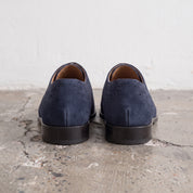 Men's Navy Blue Cap-Toe Suede Brogue Oxfords — Mowbray — Mowbray