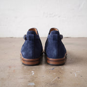 Men's Navy Blue Suede Chelsea Boots — Wickham