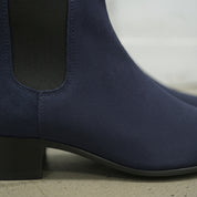 Men's Navy Blue Suede Chelsea Boots — Woolwich