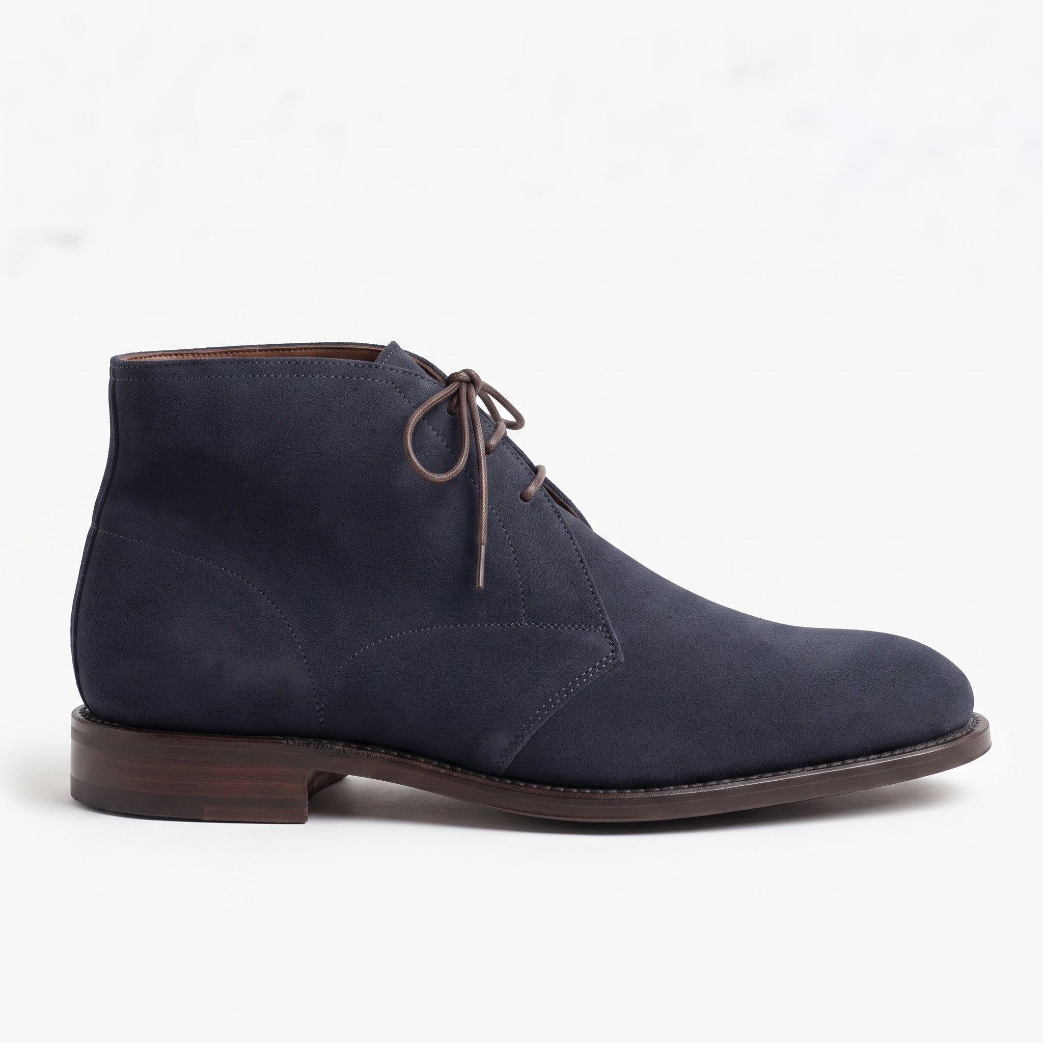 Men's Navy Blue Suede Chukka Boots — Harlowe