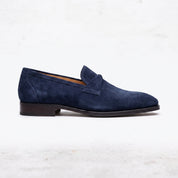 Men's Navy Blue Suede Loafers — Hamley — Hamley