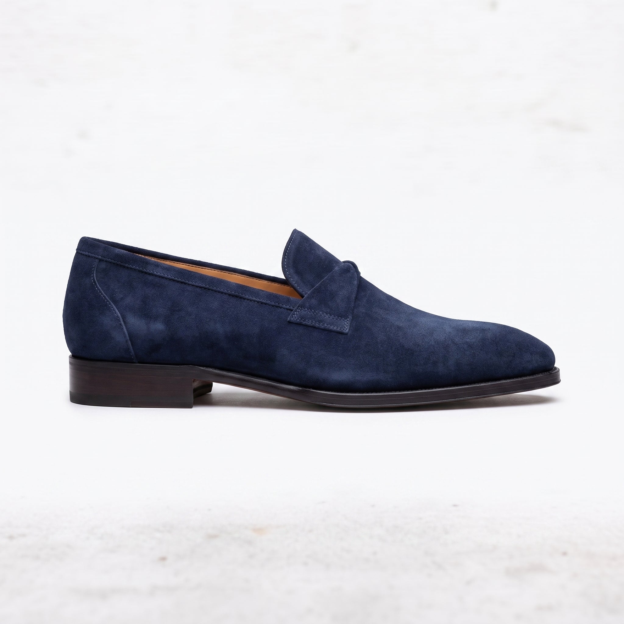 Men's Navy Blue Suede Loafers — Hamley — Hamley