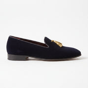 Men's Navy Suede Tassel Loafers — Barwell