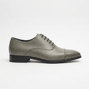 Men's Olive Gray Cap-Toe Leather Oxfords — Abberline