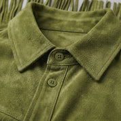 Men's Olive Green Fringe Suede Western Jacket — Carling