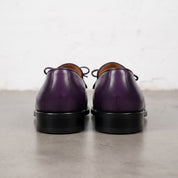 Men's Purple Fringe Apron-Toe Leather Loafers — Braydon