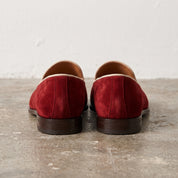 Men's Red Suede Loafers — Abbeyton