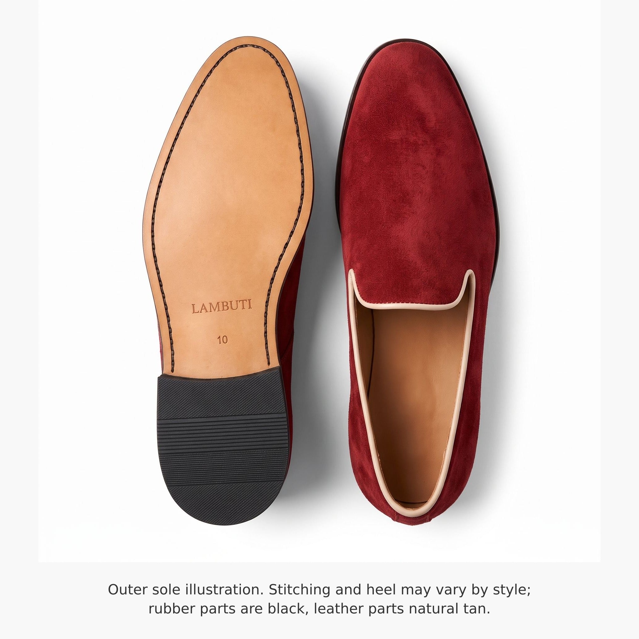 Men's Red Suede Loafers — Abbeyton