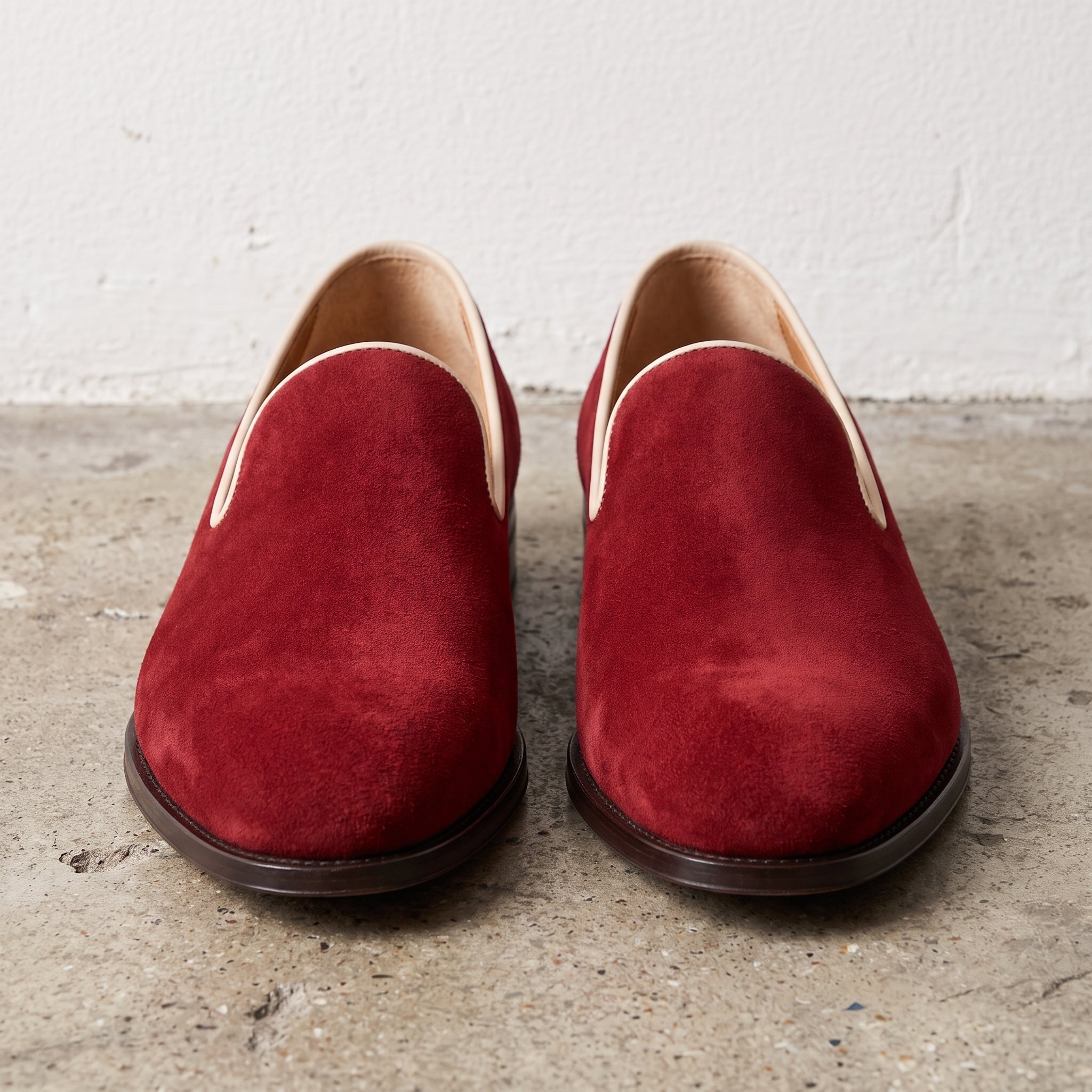 Men's Red Suede Loafers — Abbeyton
