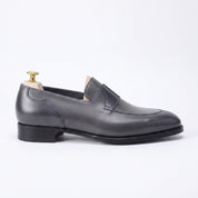Men's Slate Blue Apron-Toe Leather Moccasins — Millington