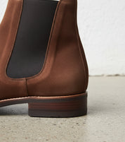 Men's Square toe Suede Chelsea boots, elegant casual Suede Chelsea Boot - detail-view-showing-texture