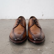 Men's Tan and Brown Apron-Toe Leather Derbys — Seymour