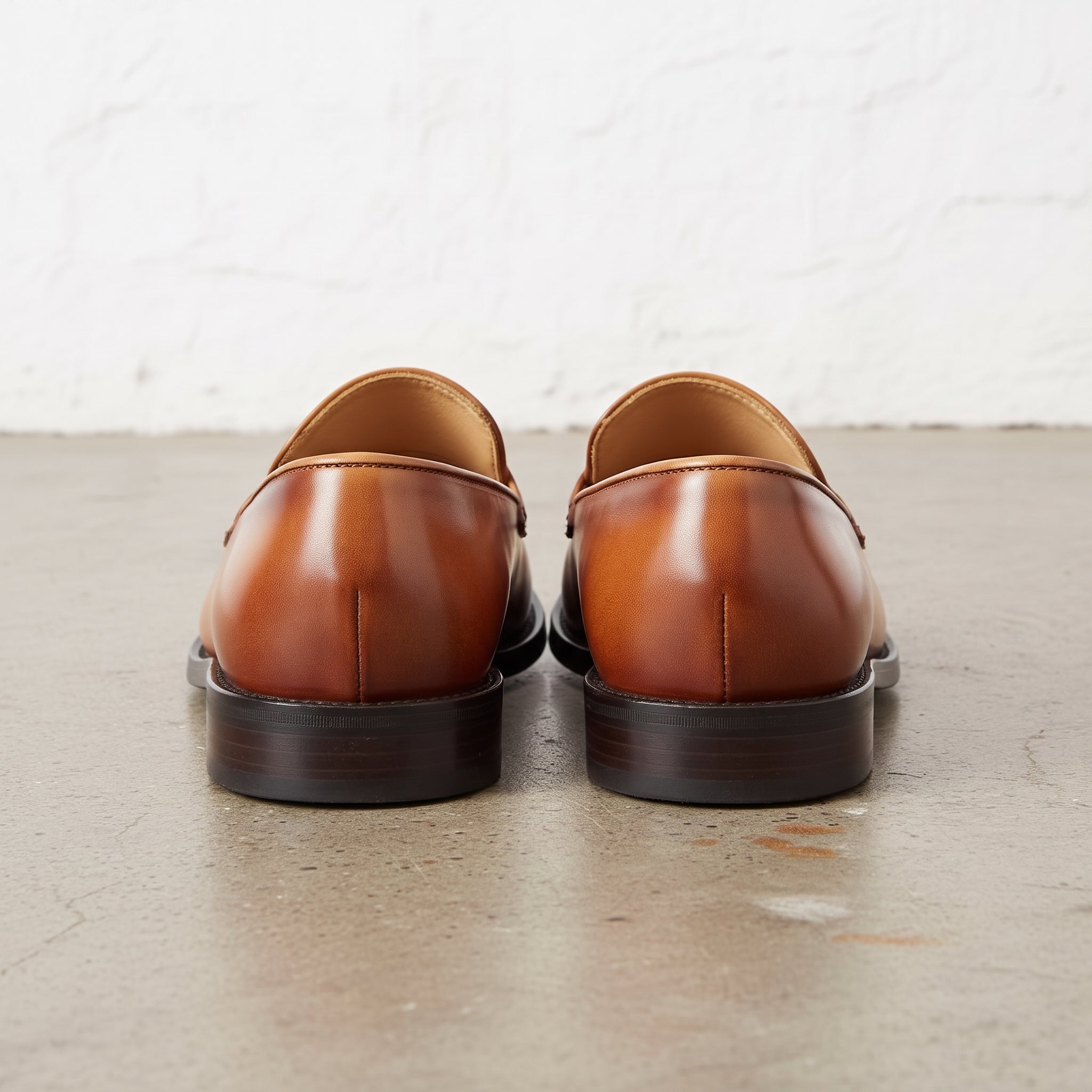 Men's Tan and Brown Apron-Toe Leather Tassel Loafers — Canning