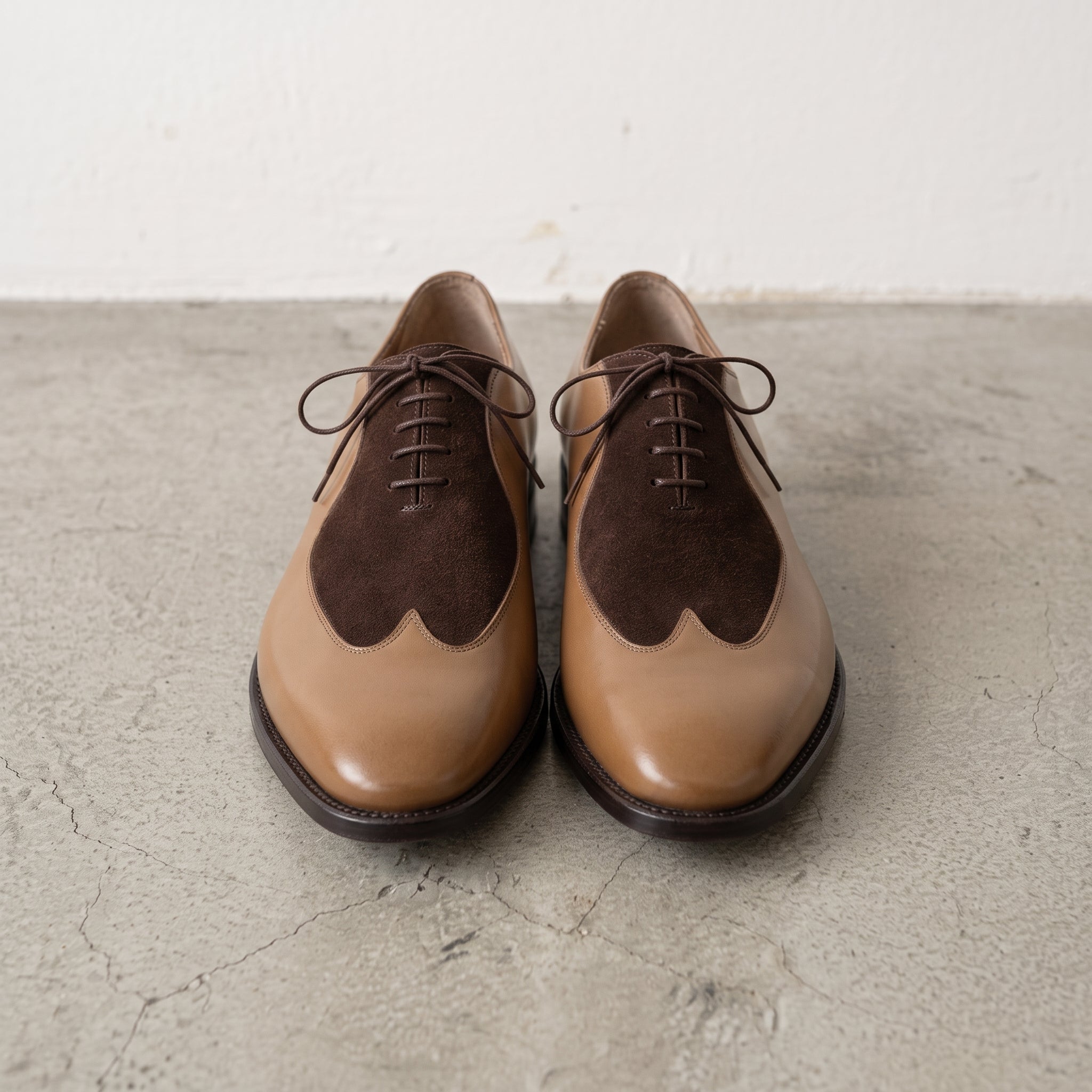 Men's Tan and Dark Brown Leather Oxfords — Edbrook