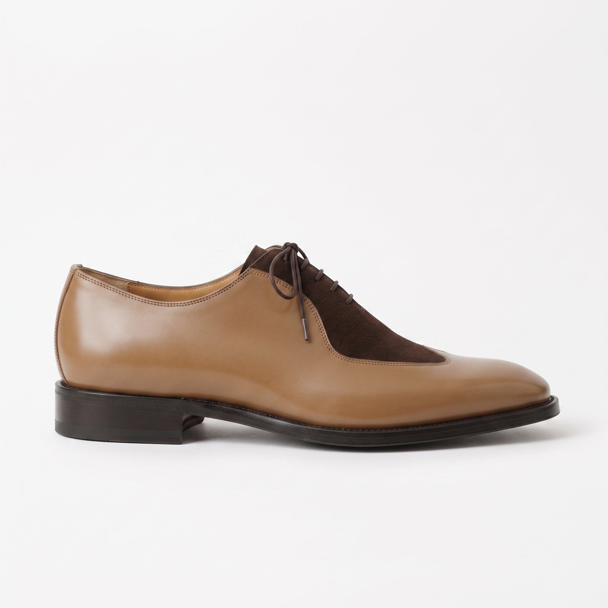Men's Tan and Dark Brown Leather Oxfords — Edbrook
