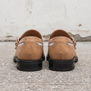 Men's Tan and Grey Wingtip Leather Monk Strap Loafers — Finlay