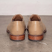 Men's Tan and Grey Two-Tone Wingtip Leather Spectator Oxfords — Edgeley