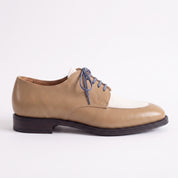 Men's Tan and White Leather Derby Shoes — Fosbrooke — Fosbrooke