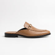 Men's Tan Apron-Toe Leather Bit Loafers — Gladstone