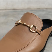 Men's Tan Apron-Toe Leather Bit Loafers — Gladstone