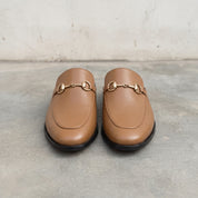 Men's Tan Apron-Toe Leather Bit Loafers — Gladstone