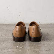 Men's Tan Plain-Toe Leather Bit Loafers — Dursley